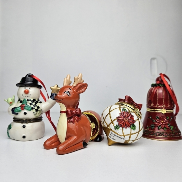 Christmas Trinket Box Ornaments - Picture 1 of 6